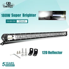 Со светом супер тонкий 60 Вт 180 Вт 300 Вт светодиодный рабочий свет 12 в 24 в " 20" 3" точечный прожектор комбо 4X4 свет бар внедорожный для Jeep внедорожник грузовики