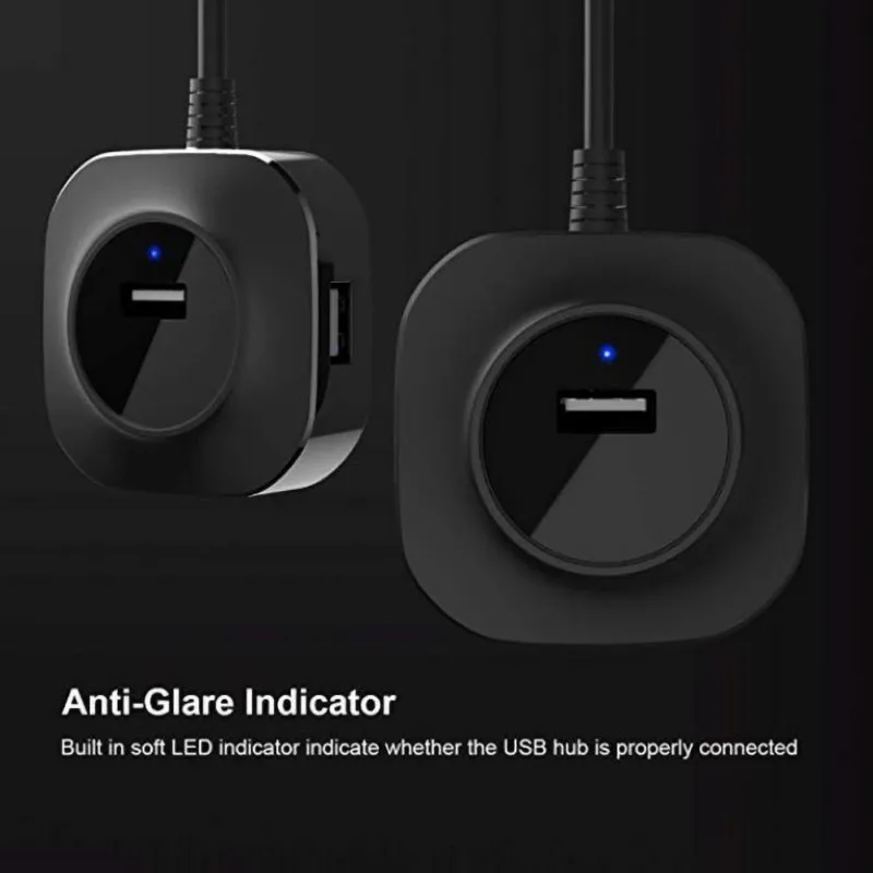 Простой в использовании 4-портовый USB Hub безопасные док-станция USB 3,0 концентратор ABS защищен от воздействия окружающей среды, Материал Разветвитель USB для компьютера, ноутбука, компьютера