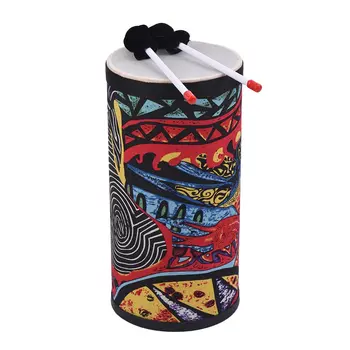 

10 Inch Conga Konga Drum Hand Drum Floor Drum Attractive Fabric Art Surface with Shoulder Strap Percussion Instrument