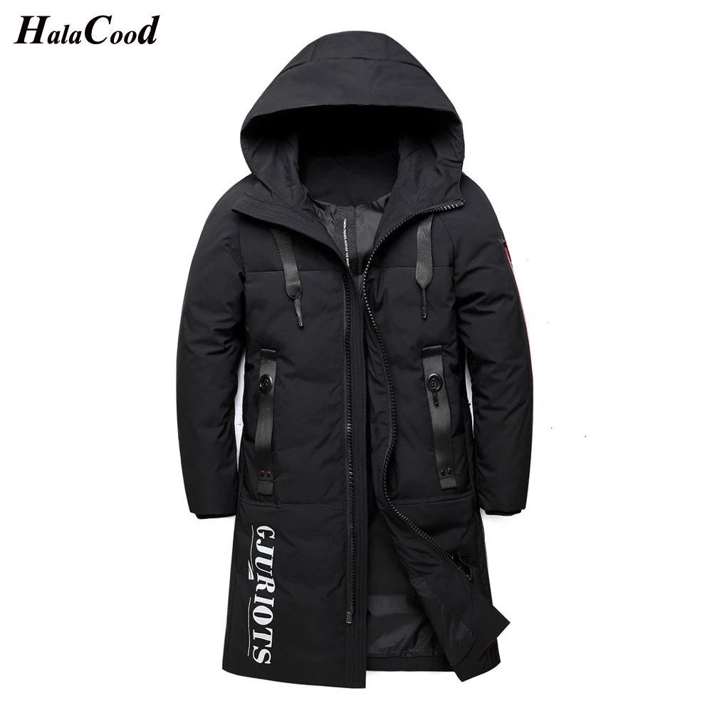 

HALACOOD Hot Sell New Thick Winter Down Jacket Men's Warm Brand Clothing Quality Long Male 90% White Duck Down Coat Down Parka