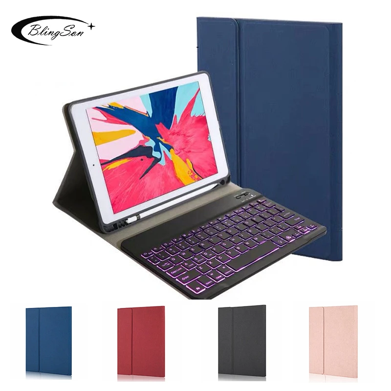 Keyboard Case For Ipad Pro 10 5 2017 2019 Magnetic Smart Cover With Pencil Holder Backlit Keyboard For Ipad Air 3 10 5 Case Tablets E Books Case Aliexpress