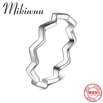 

Hight Quality 925 Sterling Silver Wave Round Circle Pure Finger Ring Simple Statement Rings for Women Wedding Engagement Jewelry