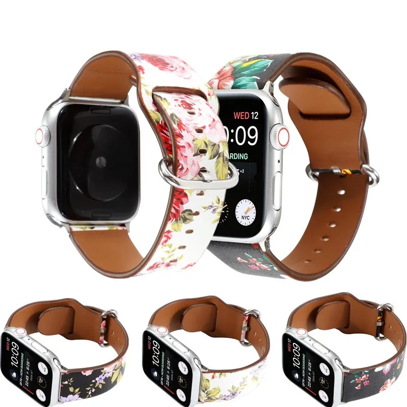 Браслет correa из натуральной кожи 40 44 мм для Apple Watch band 5 4 Классический сменный