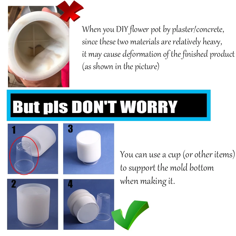 Round Concrete Planter Silicone Mold Candle Mould DIY Handmade 12Cm 9Cm Flower Pot Uv Epoxy Resin Pen Holder Mould silicone mold