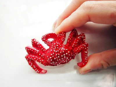 Стерео морепродукты Омары краб красный Еда моделирование магнит на холодильник кухня украшение refrierator stiker бумага сообщение паста творческий - Цвет: king crab