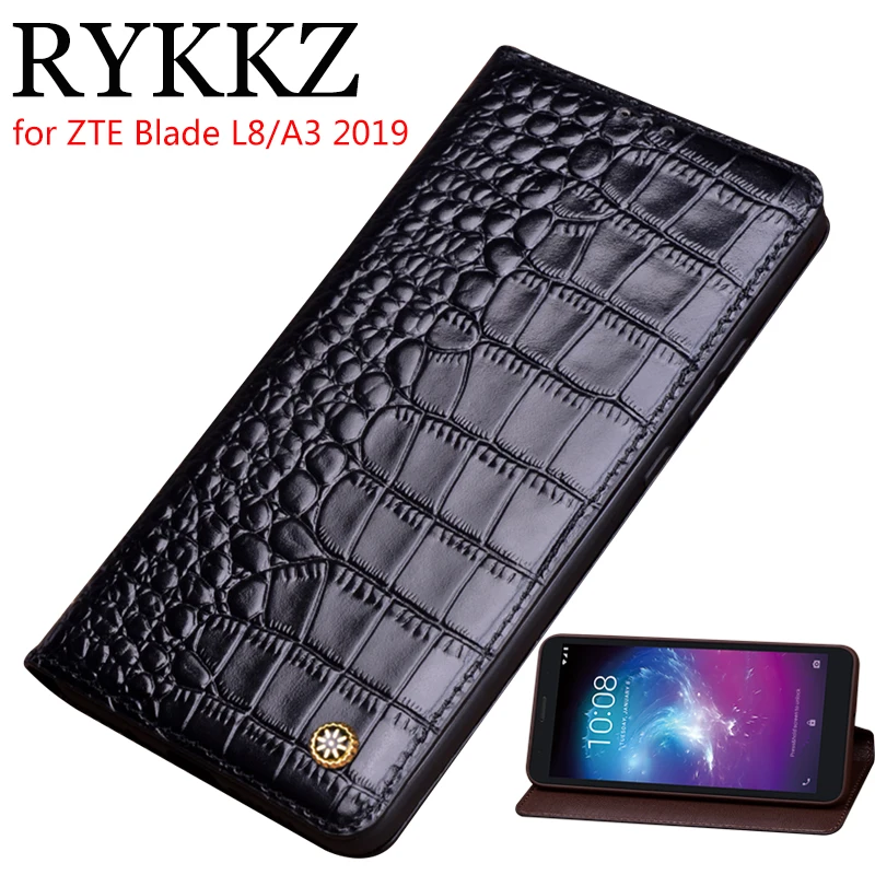 Чехол-книжка из натуральной кожи для zte Blade L8/A3, Магнитный чехол для Blade L8, чехол s, кожаный чехол для телефона, чехол s Fundas