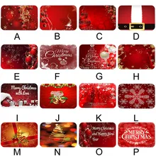 Счастливого Рождества Снежинка Рождественский шар красный фланелевый нескользящий ковер 40x60 см с Рождеством год украшения