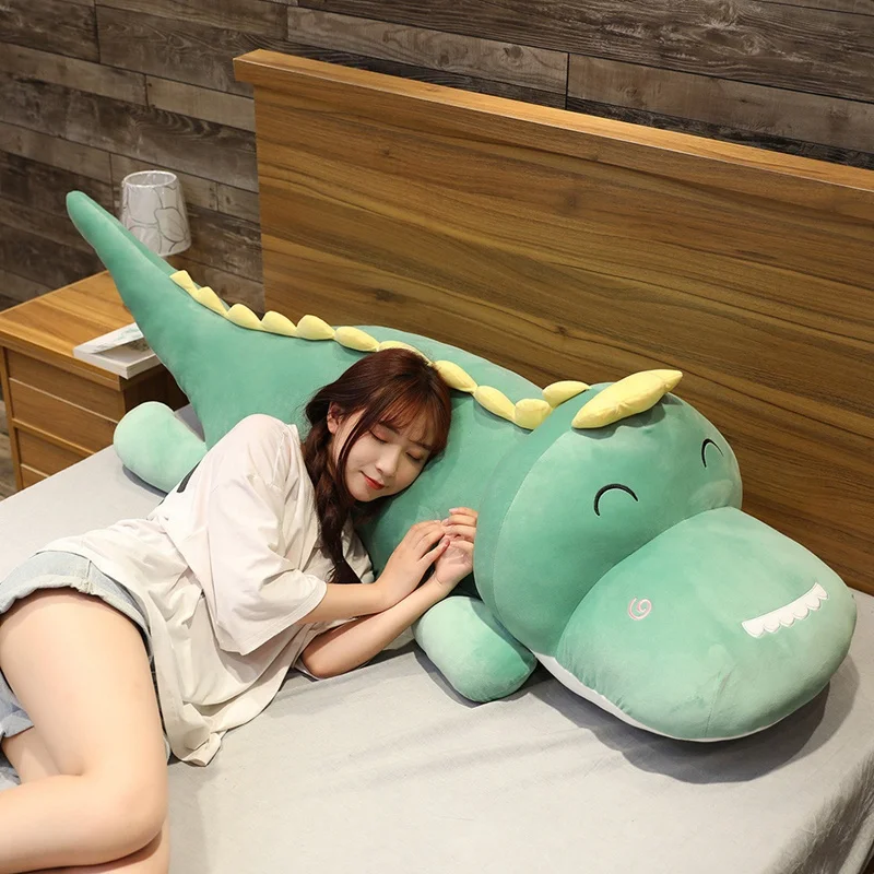 Супер мягкий высококачественный плюшевый динозавр игрушечное животное Три цвета динозавр, игрушка кукольная кровать подушка для сна для девочек детские подарки