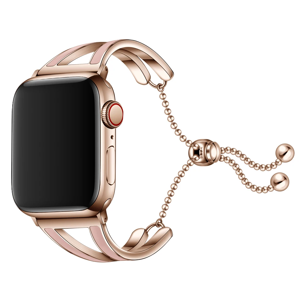 Стильный браслет, браслет для Apple Watch, ремешок для женщин, нержавеющая сталь, iWatch, Apple, ремешок для часов, ремни 40 мм, серия 4, 5, на запястье