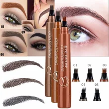 6 видов стилей Micro Blading карандаш для татуировки бровей тонкая эскизная Ручка водонепроницаемый четыре когтя бровей Тату краситель гель для бровей из хны инструмент для макияжа