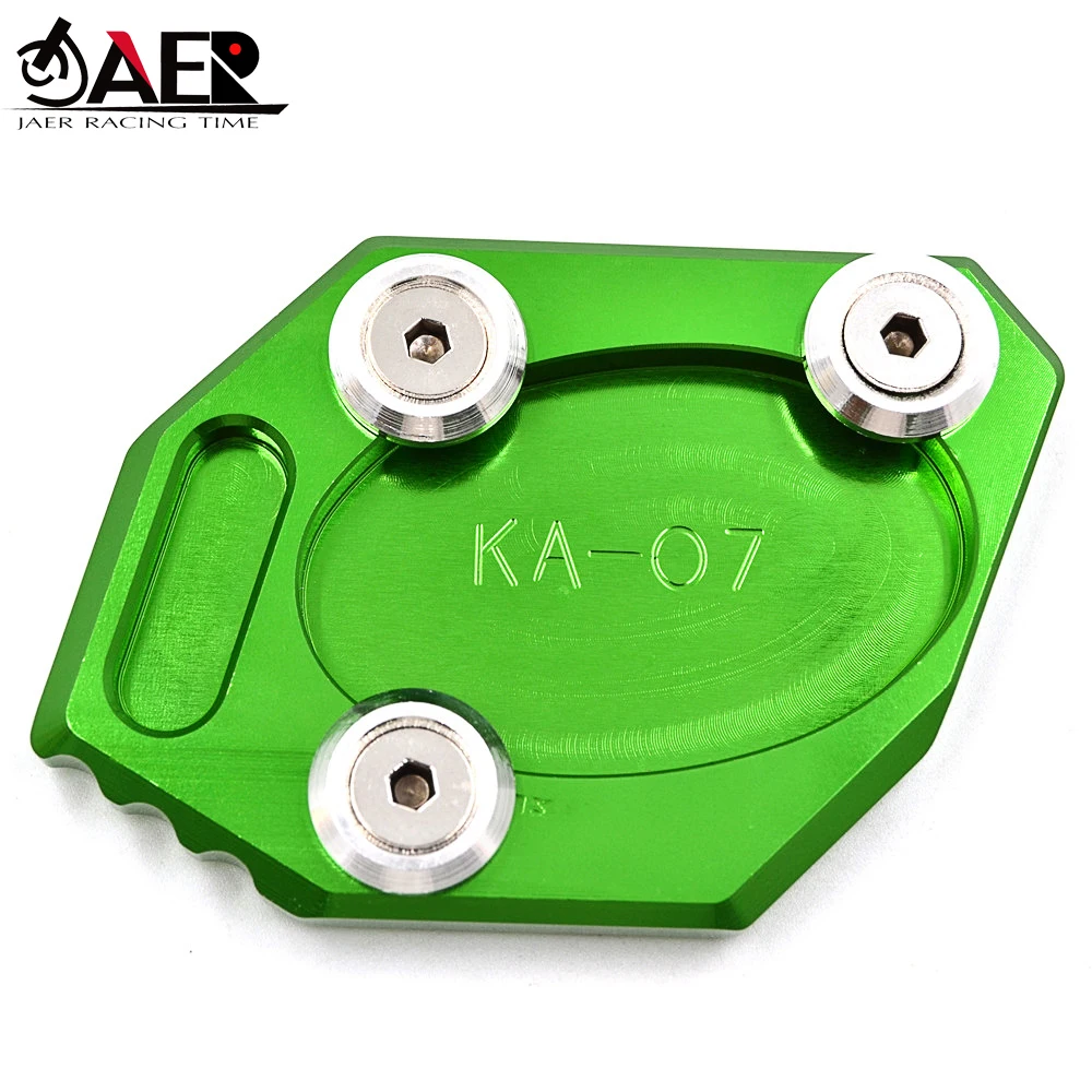 JAER CNC Motorcycle Extension Plate Pad Enlarger Kickstand Sidestand For Kawasaki Ninja 300 ZX300R 13-15 Ninja250 ZX250R 13-16 | Автомобили