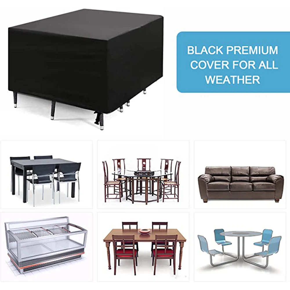 모든 것을 할 수 있는 방수 커버 타포린, 소파, 테이블, 원형 테이블, 의자, L자형 소파에 적합 정원 파티오 보호 커버