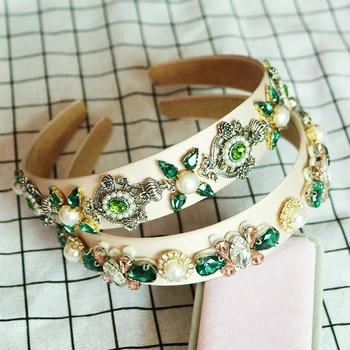

Charm Crystal Pearl Bride Hoop Wedding Tiaras Hair Band Headpiece Hair Jewelry Women Wedding Hair Accessories dropshipping
