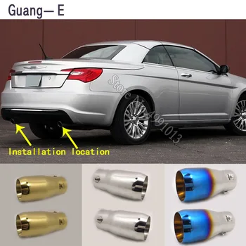 For Chrysler 200 2011-2018 car stickers muffler exterior back end pipe dedicate exhaust tip tail outlet ornament 2pcs 1