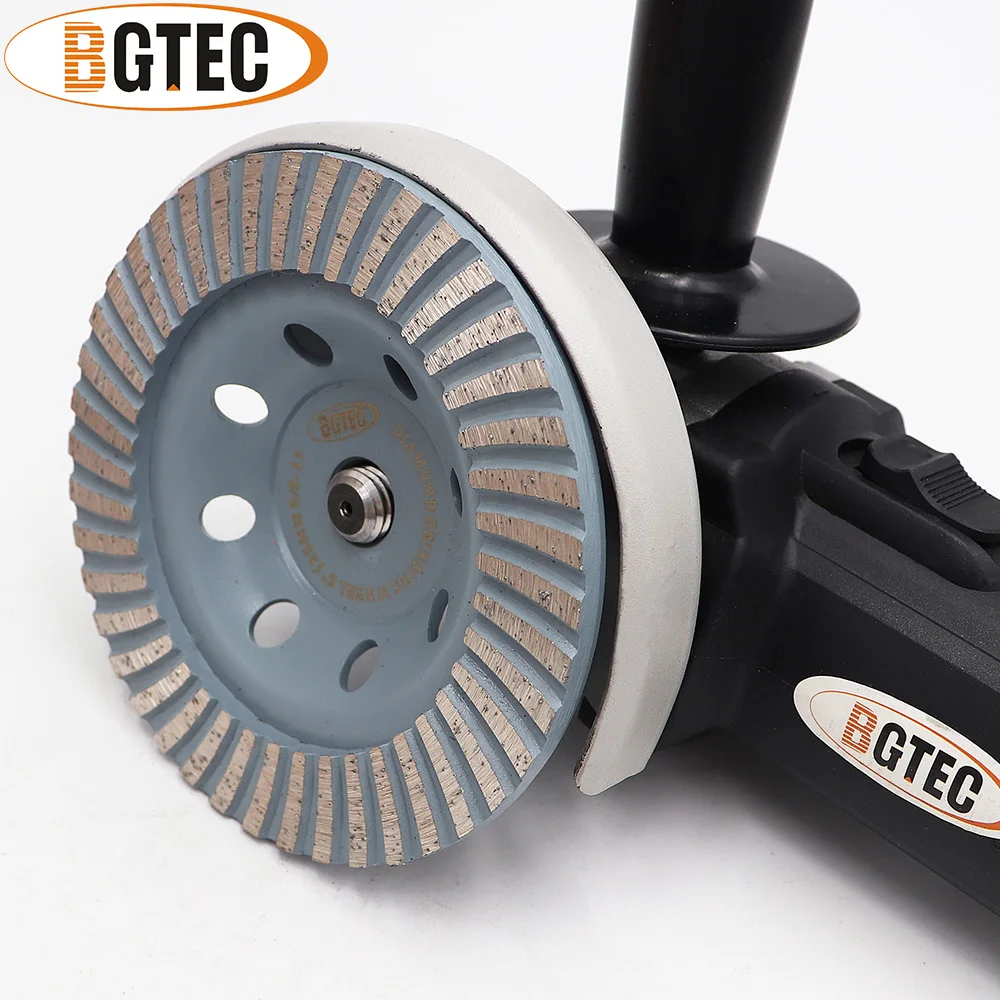 BGTEC 1pc 4'' 4.5'' 5'' 7'' diamond grinding wheels 5/8-11 Thread grinding disc for marble, concrete, construction material