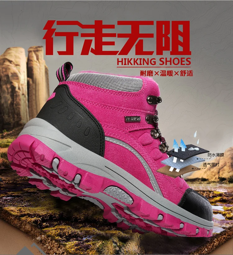 new men's shoes hiking shoes outdoor cotton shoes men's winter warm plus velvet travel leisure sports dad shoes