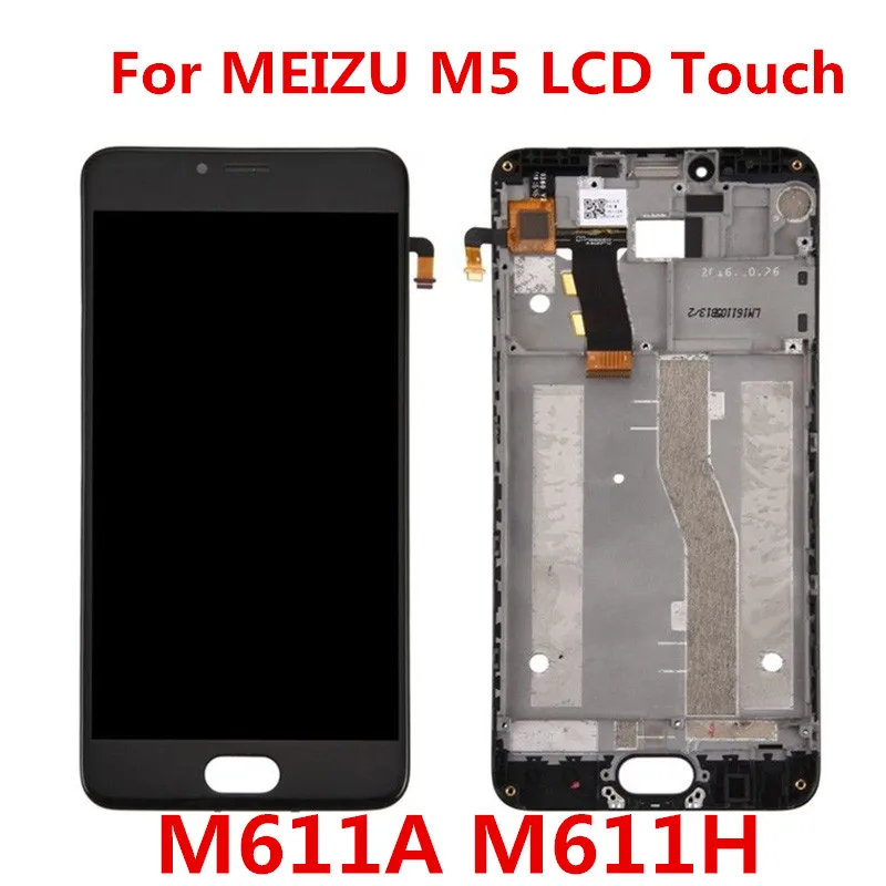 Дигитайзер сенсорного экрана с рамкой для MEIZU M5 M611H M611A M611D M611Y сменный модуль