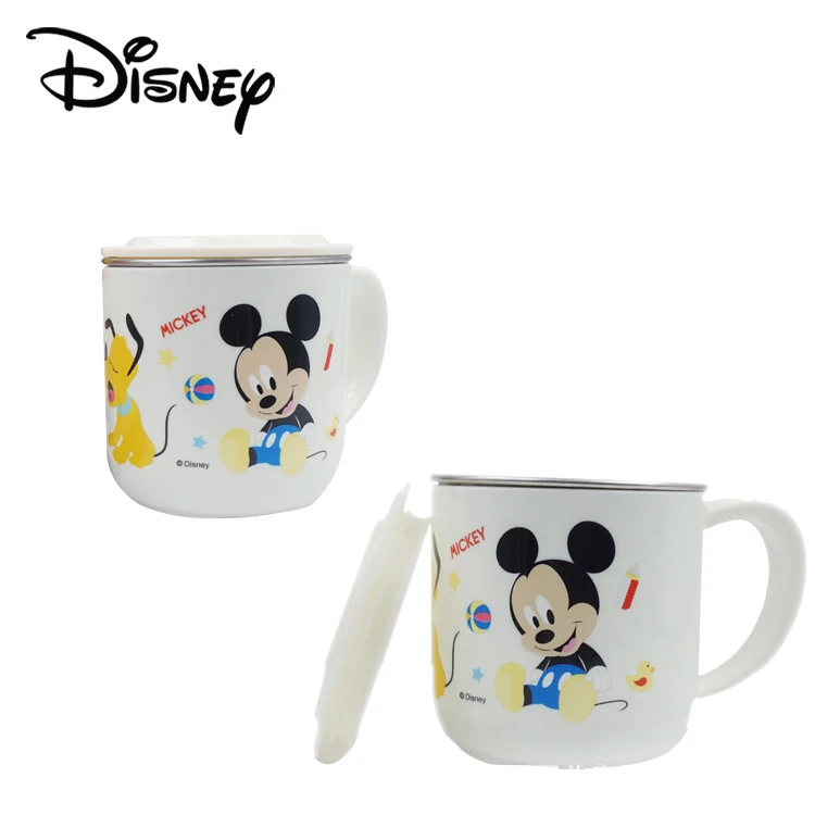 Disney детская чашка; обувь на плоской подошве 304 Нержавеющая сталь стаканчики посуда двойной изотермическая чашка кофе кружки
