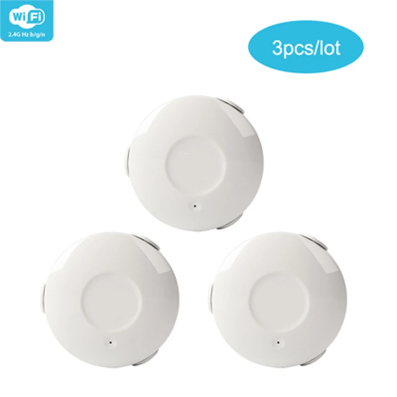 Coolcam умный датчик воды WiFi, поток воды Wi-Fi и детектор утечки датчик сигнализации и уведомления приложения оповещения, не работает концентратор - Цвет: Wifi water 3pcs