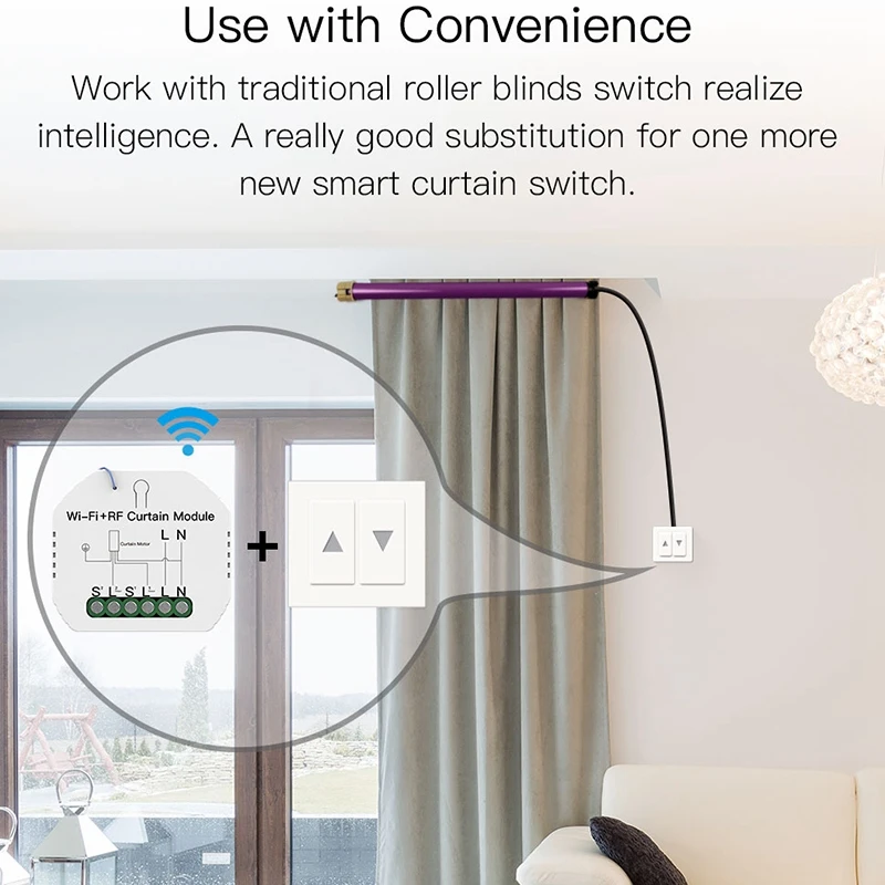 WiFi RF Смарт шторы модуль переключатель рольставни двигатель Tuya беспроводной