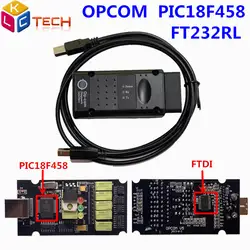 10 шт./партия A + + + качество топ-Оценка Opcom PIC18F458 чип OP-Com ftdi ft232rl Can OBD2 Op -- el V1.95 Op Com OP --- el Opcom DHL бесплатно