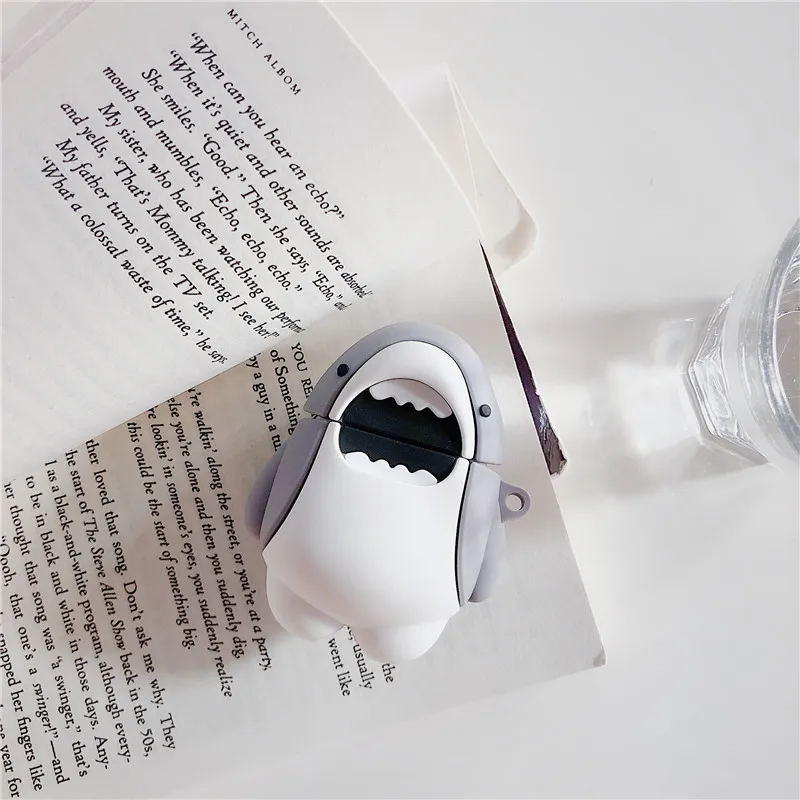 3D чехол для наушников AirPods противоударный защитный Apple Air pods 2 с кольцом и