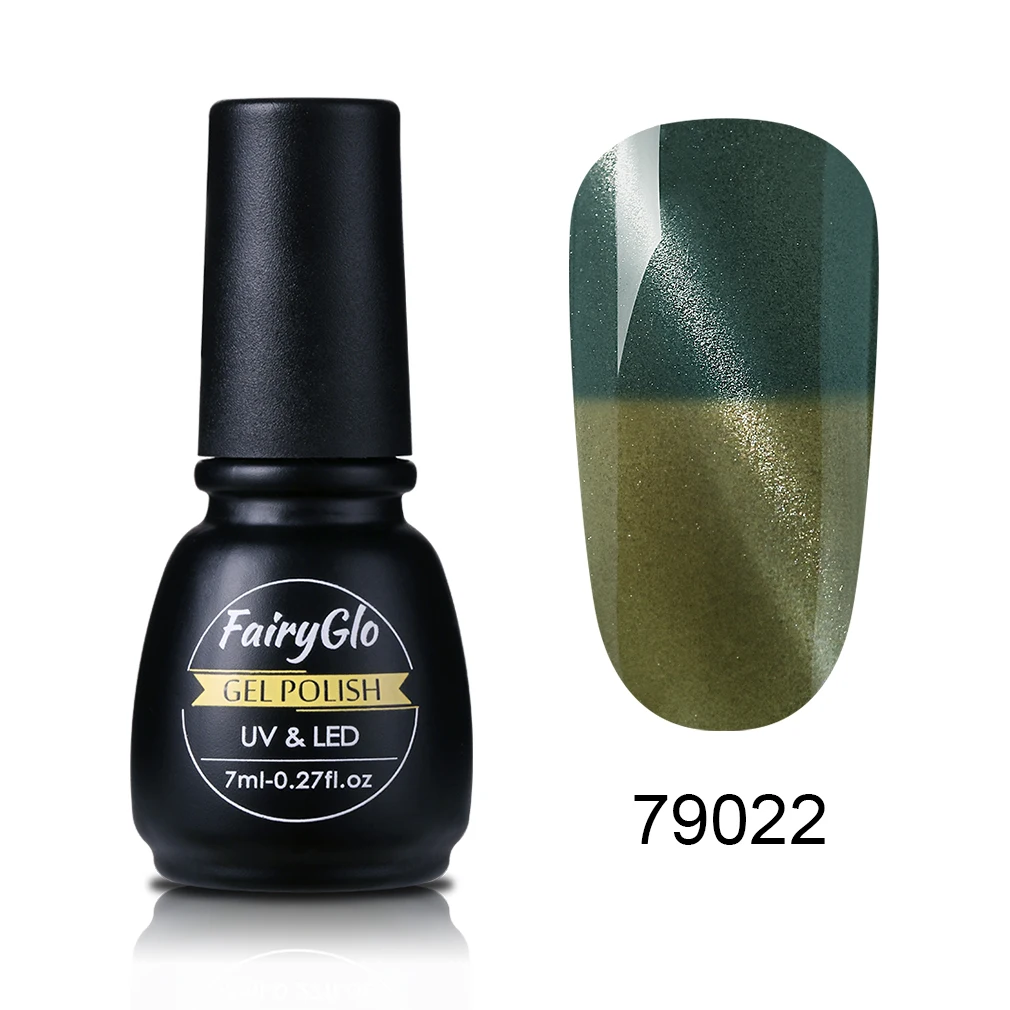 79022 FairyGlo 7 мл 3D Гель-лак «кошачий глаз» меняющий Цвет температуры Магнитный Гель-лак для ногтей маникюрный лак для ногтей Гель-лак - Цвет: 79022