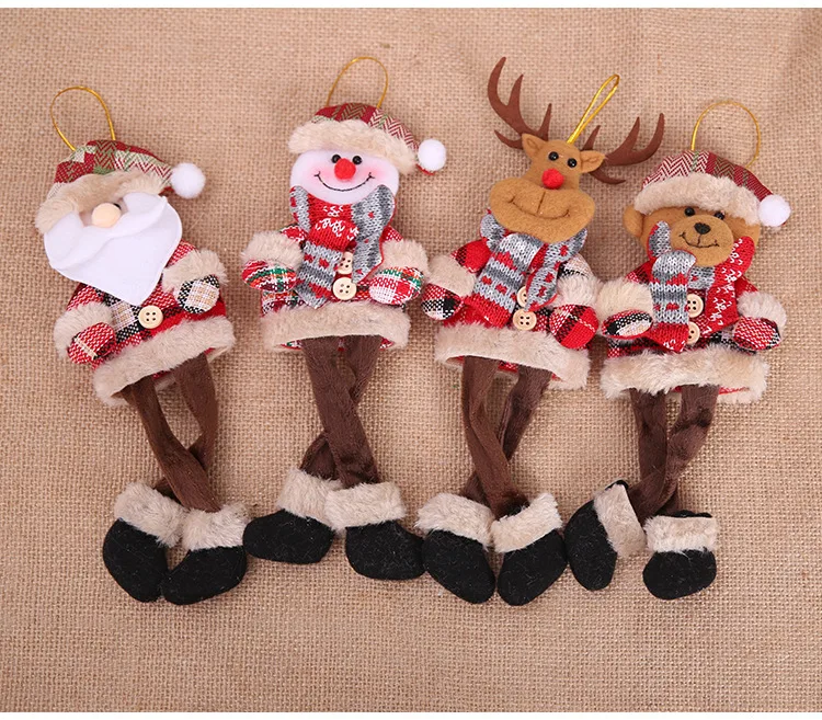 New Year 2021 Cute Santa Claus Snowman Dolls Christmas Tree Decoration for Home Xmas Elf Navidad Kids Gift Merry Christmas Decor