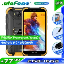 Ulefone armadura X6 IP68 Smartphone resistente al agua MT6580 Quad core Android 9 desbloqueo facial 2GB 16GB 4000mAh 3G versión Global del teléfono