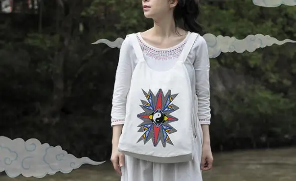 pattern 7 Высококачественные даосские сумки из хлопка и льна, сумки для боевых искусств кунг-фу, сумки для монахов шаолин, сумка для тайцзи, рюкзак - Цвет: pattern 7
