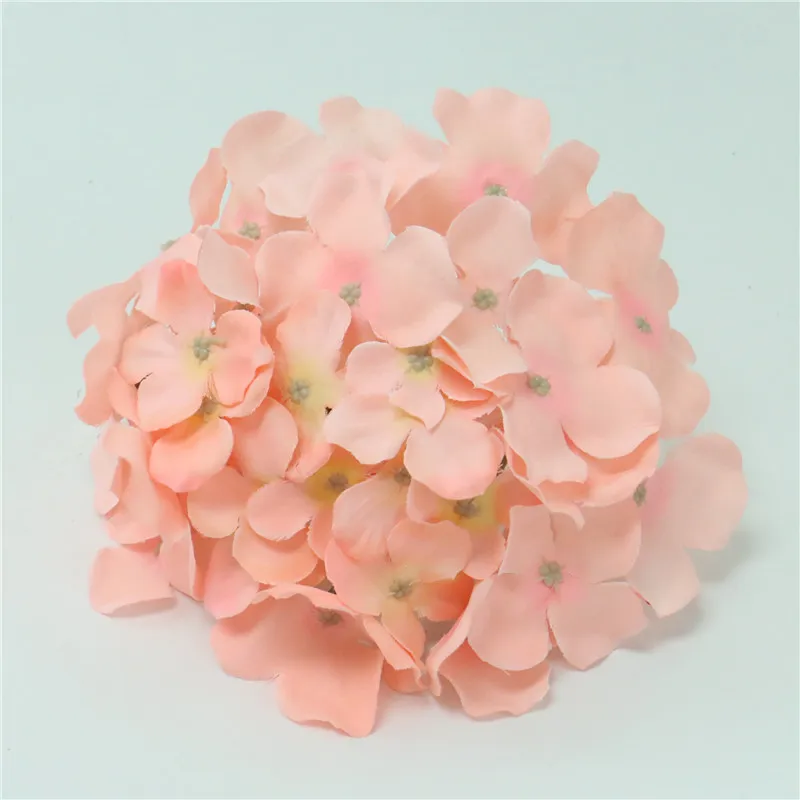 Champagne pink 23 цвета искусственный цветок Гортензия цветок орхидеи Сделай Сам Флорес украшение дома свадебный цветок аксессуар для спальни 25 шт./лот - Цвет: Champagne pink