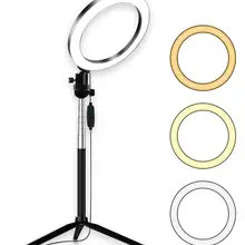 6 дюймов пять-в-одном наборе светодиодный кольцевой светильник Алюминий сплава круглый штатив селфи-палка для мобильного телефона зажим bluetooth-адаптер