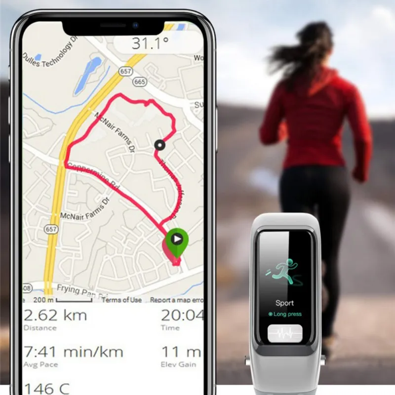 2 в 1 спортивный браслет Bluetooth наушники фитнес-трекер монитор сердечного ритма Смарт-Браслет Смарт-часы браслет