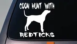 Охота на енота с REDTICK COONHOUNDS 6 "наклейка для охоты на енота NITE Spotlight стикер на окно