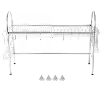 

Multi-purpose Kitchen Dish Drying Rack Single-layer Spice Storage Stainless Steel Shelf Spice Rack Storage