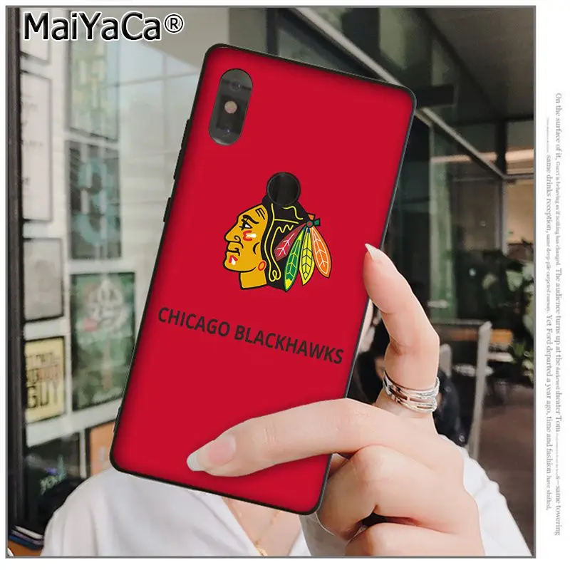 A6 MaiYaCa Chicago Blackhawks мягкий, силиконовый, из ТПУ черный чехол для телефона xiaomi mi 6 8 se note2 3 mi x2 redmi 5 5plus note 4 5 5 Чехол - Цвет: A6