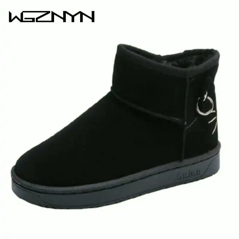 NEW Arrive Australia Brand Winter Fashion Style Women's Suede Snow Boots Female Warm Fur Plush Ankle Shoes Woman Botas Mujer W3