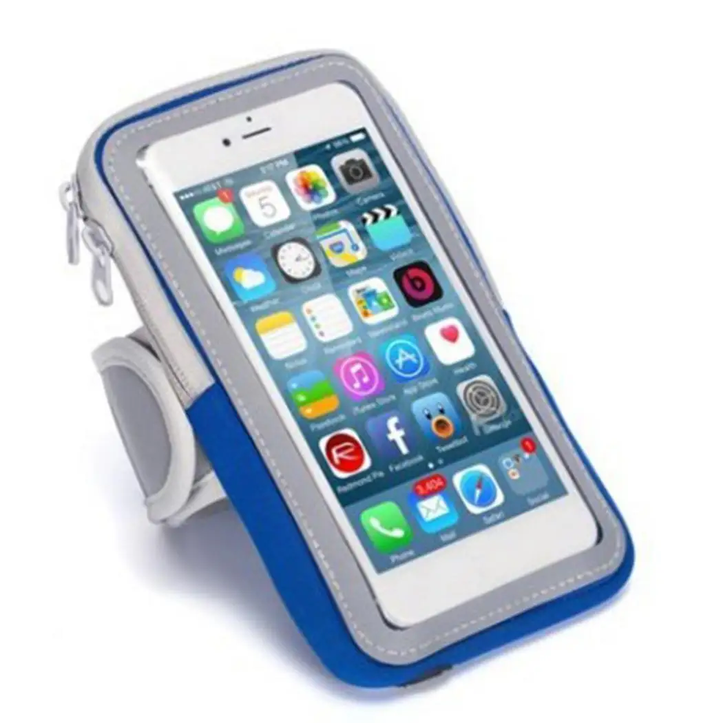 blue 5.5inch Открытый Бег Фитнес скалолазание молния рука фитнес, бег, сумка модный карман x 1 пэчворк - Цвет: blue 5.5inch