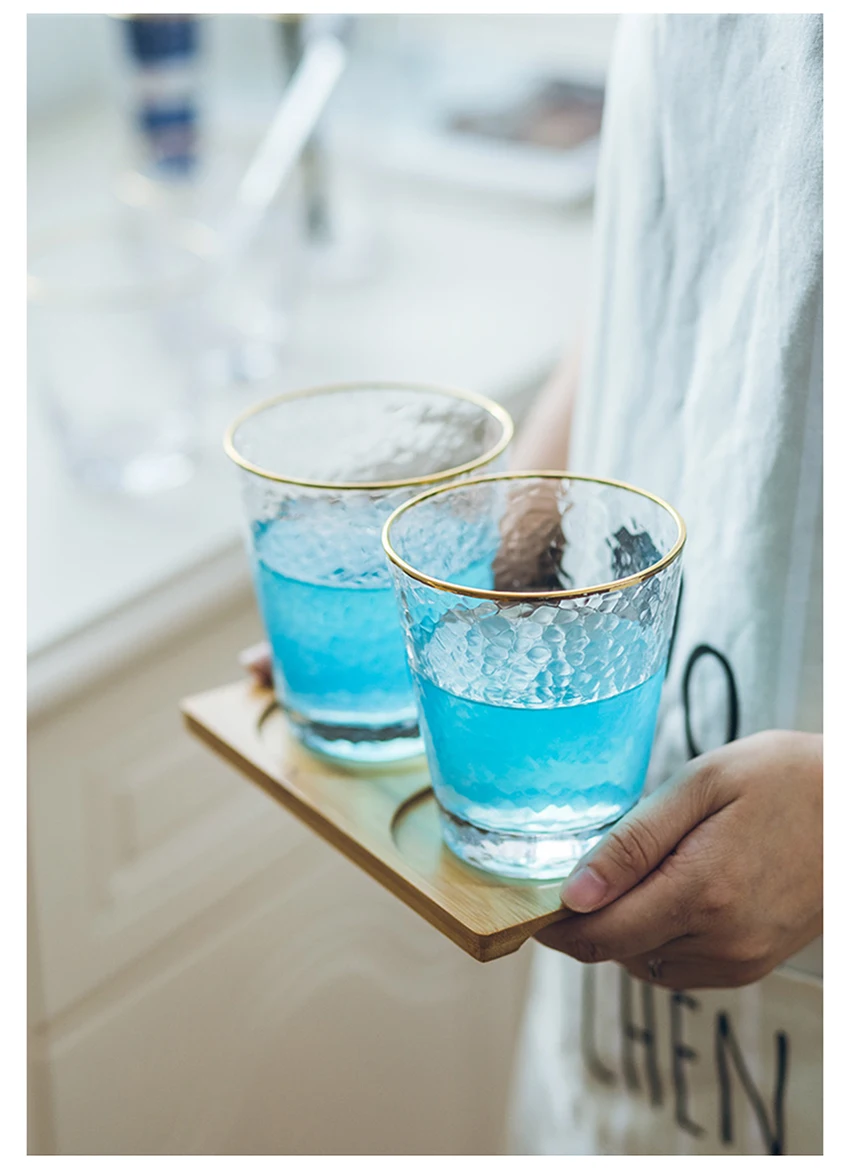 Золотая оправа для ванной Tumblers чашка держатель для зубной щетки прозрачная стеклянная пара щеточная чашка отель товары для дома многофункциональные