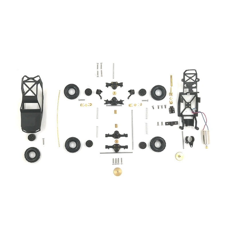 Dasmikro Das87 Das87A03 HO Масштаб 1/87 4X4 Шасси DIY пустынный грузовик гусеничный комплект с 3D печатным корпусом и двигателем