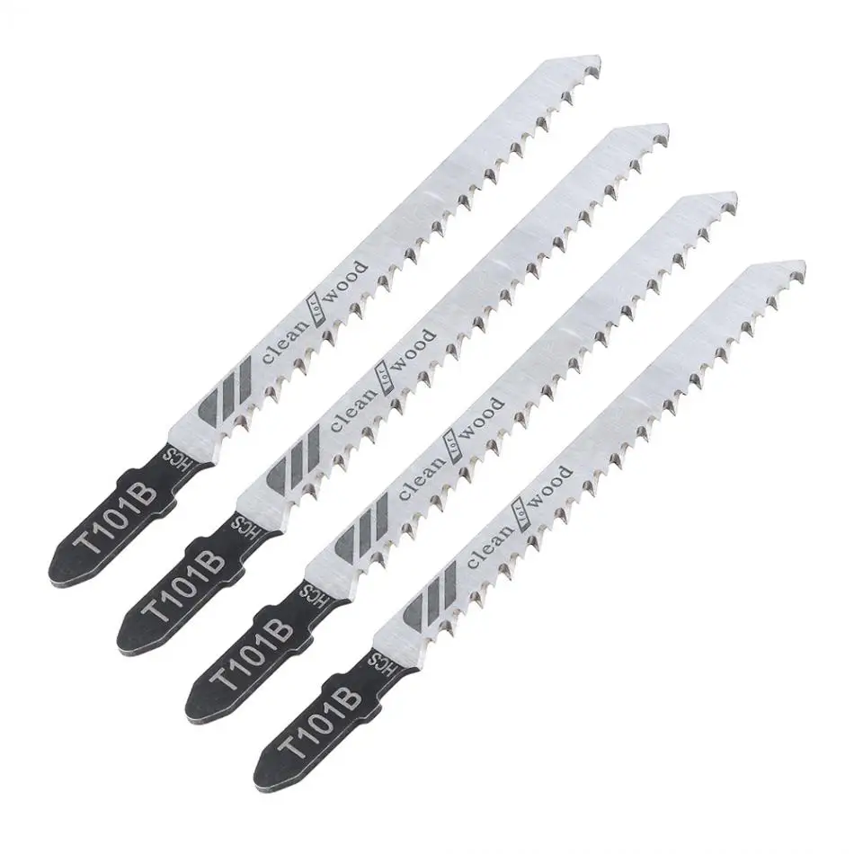 5pcs/lot T101B/T101BR/T101D 100mm High-carbon Steel Reciprocating Saw Blades Straight Cutting Jig Saw for Woodworking / Plastic