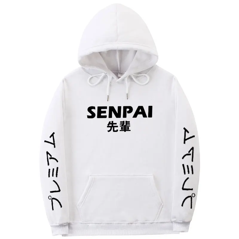 Модная толстовка с капюшоном SENPAI, Японская уличная одежда, несколько цветов, женские толстовки с буквенным принтом, пуловер, Sudadera Hombre