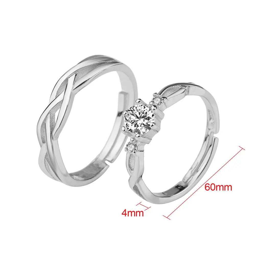 GENBOLI кольца для пар 30% Серебряная Подвеска для женщин Bijoux обручальные свадебные украшения Anel мужское кольцо или влюбленные A35