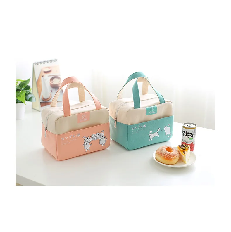 Японский и корейский мультфильм bento мешок холщовая утолщенная изоляционная сумка алюминиевая мембрана портативная изоляционная сумка