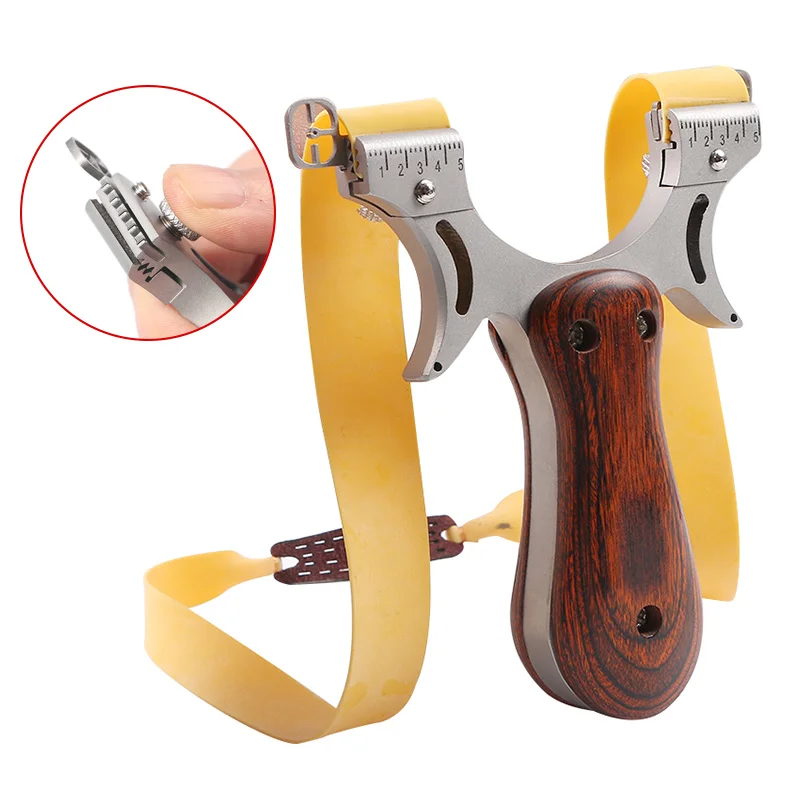 Tirachinas de goma plana de acero inoxidable, banda de goma de compresión rápida, banda de goma de alta precisión, tirachinas táctico para exteriores