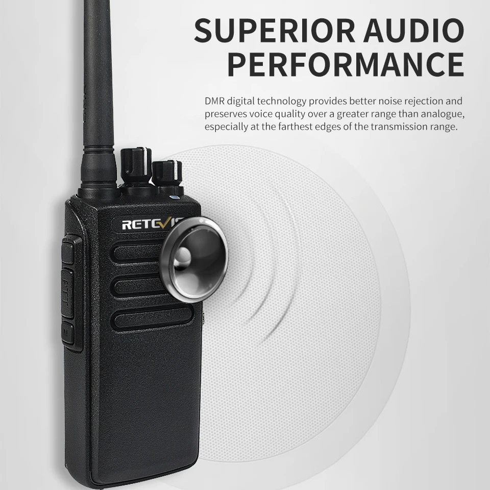 2pcs 10W Digital Walkie Talkie IP67 Waterproof DMR Retevis RT81 32CH 2Zone UHF 400 470MHz Encryted 4