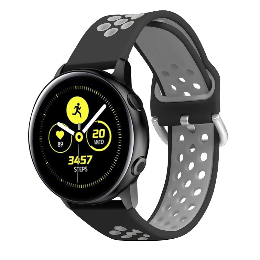 Силиконовый ремешок для часов samsung Galaxy Watch 42 мм/часы Active 40 мм ремешки для часов Мягкая замена ремешок для часов 2019 новое поступление