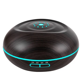 

Luminous Aromatherapy Essential Oil Diffuser Ultrasonic Air Humidifier Wood Grain Smog Smoke Office With Eu Plug