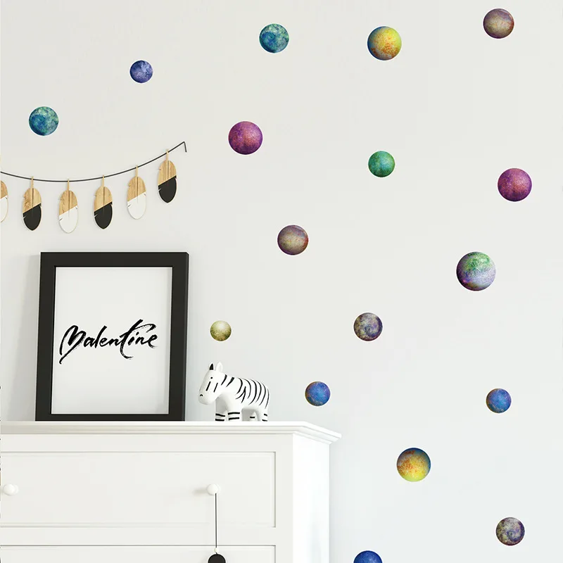 Creative Color Dot Wall Sticker For Kids Room Children Home Decor