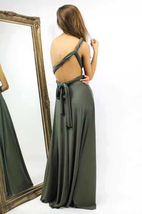 Vestidos de festa de Casamento Новое модное свадебное платье с бантом на спине сексуальное длинное платье подружки невесты с открытой спиной на одно плечо